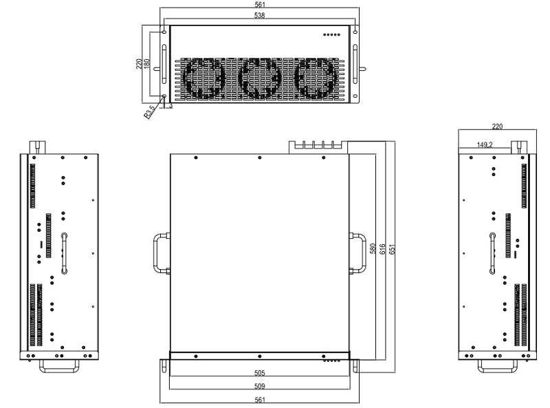 150A AHF module with front installation type